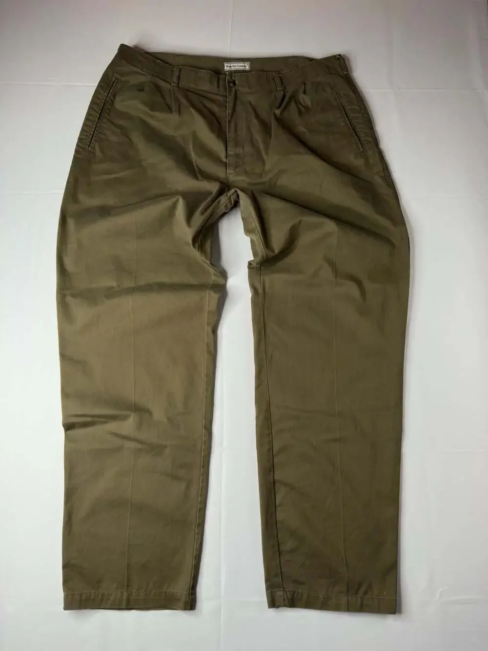 Bugle Boy Company Men's Olive Green Pleated Chino Pants 40x32